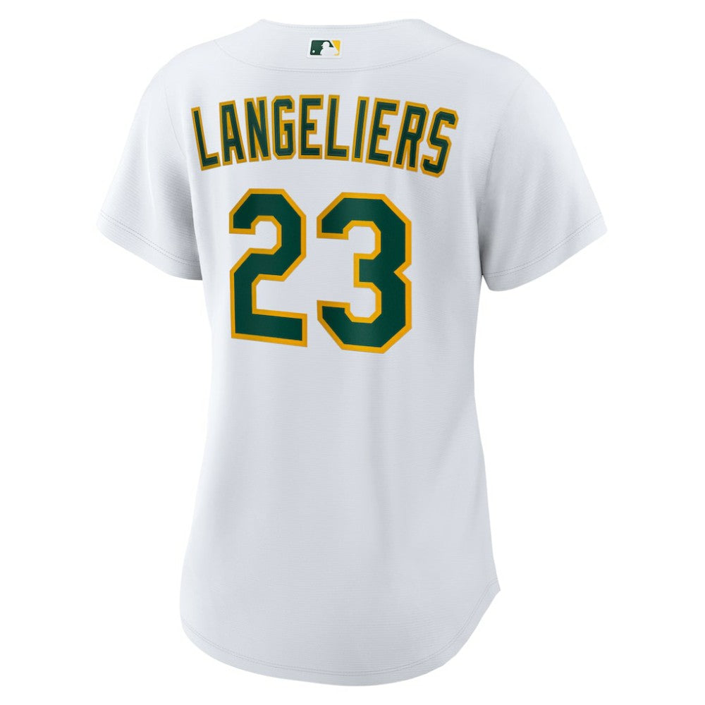 Shea Langeliers Athletics Nike Women's Home Replica Jersey - White Jerseys