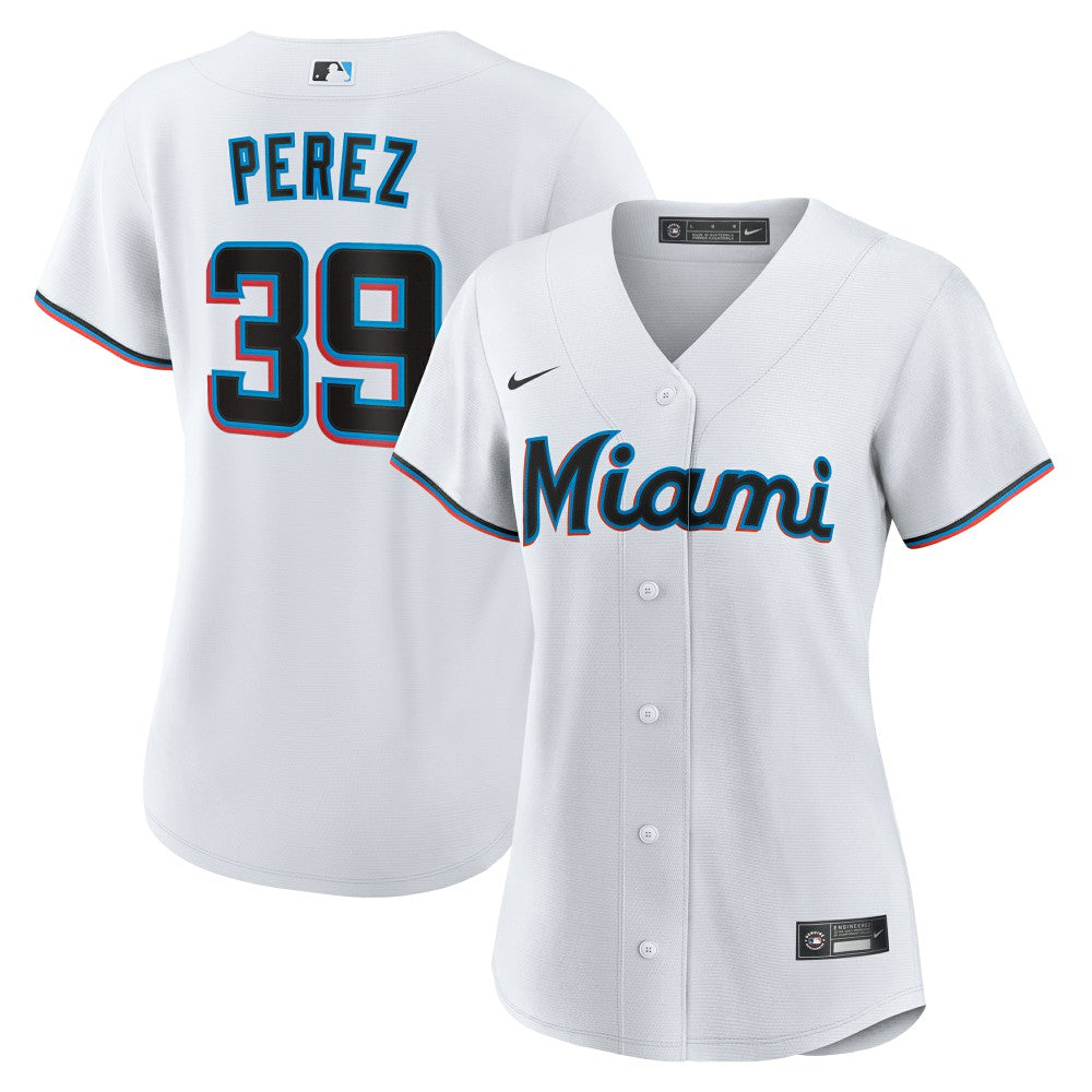Eury Perez Miami Marlins Nike Women's Home Replica Jersey - White Jerseys