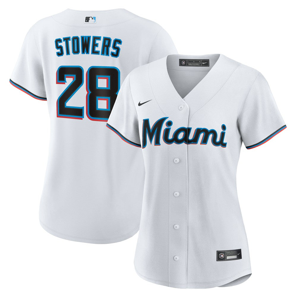 Kyle Stowers Miami Marlins Nike Women's Home Replica Jersey - White Jerseys