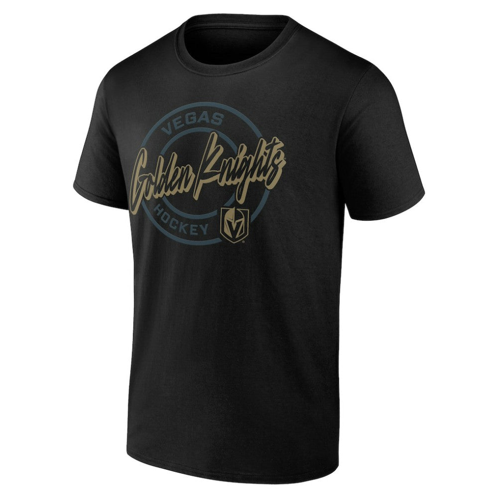 Vegas Golden Knights Color Block Puck T-Shirt - Black | US 202854720