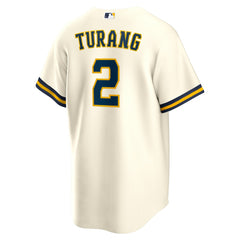 Brice Turang Milwaukee Brewers Nike Home Replica Jersey - Cream Jerseys