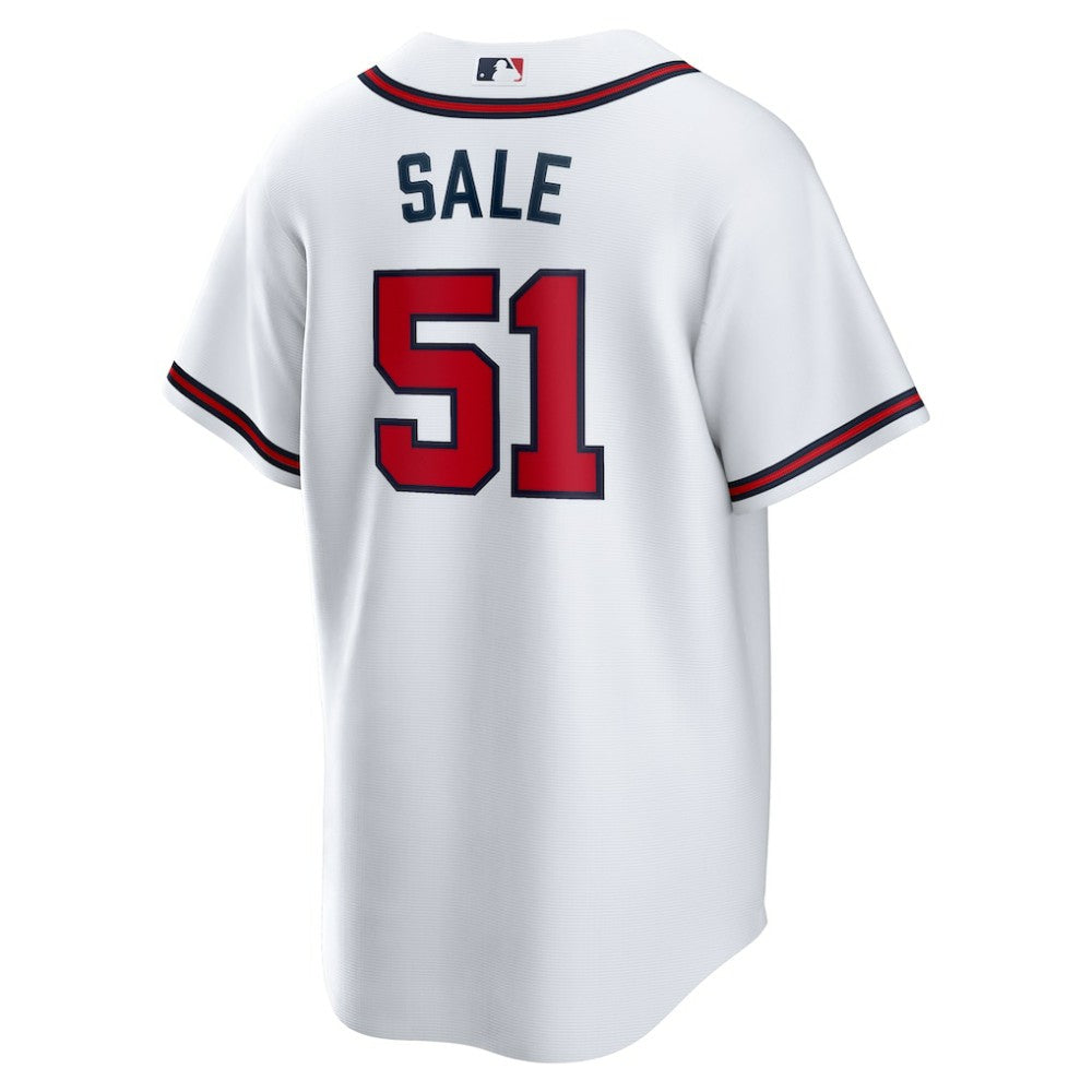 Chris Sale Atlanta Braves Nike Home Replica Jersey - White Jerseys