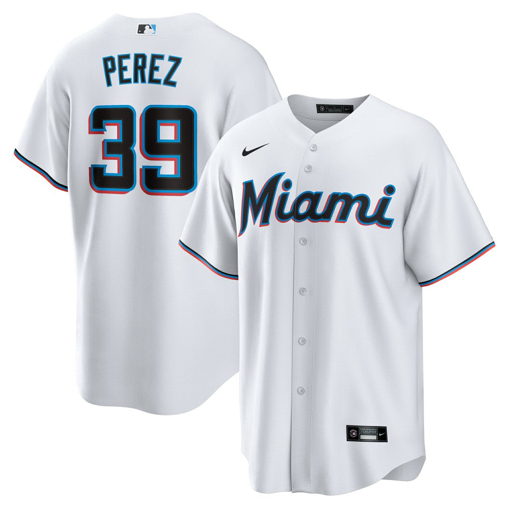Eury Perez Miami Marlins Nike Home Replica Jersey - White Jerseys