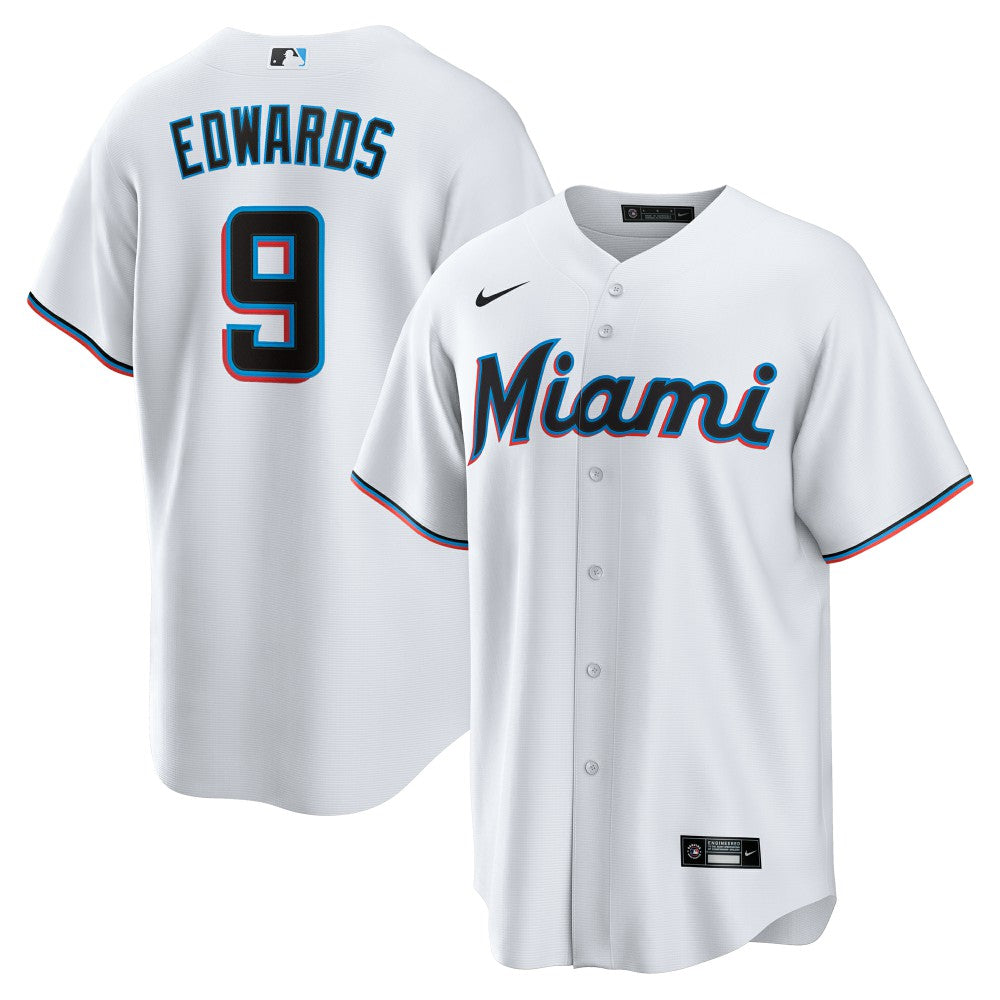 Xavier Edwards Miami Marlins Nike Home Replica Jersey - White Jerseys