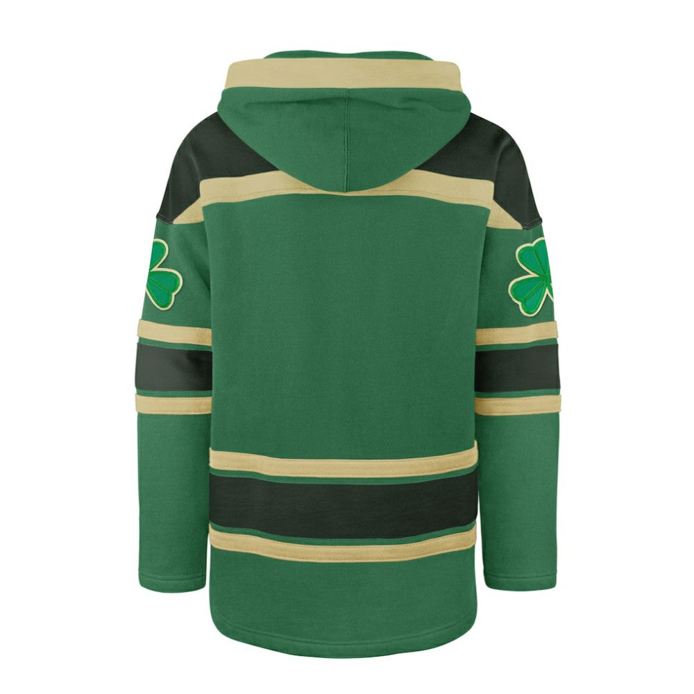 Detroit Red Wings '47 St. Patrick's Day McLucky Superior Lacer Pullover Hoodie - Kelly Green | US 202856129