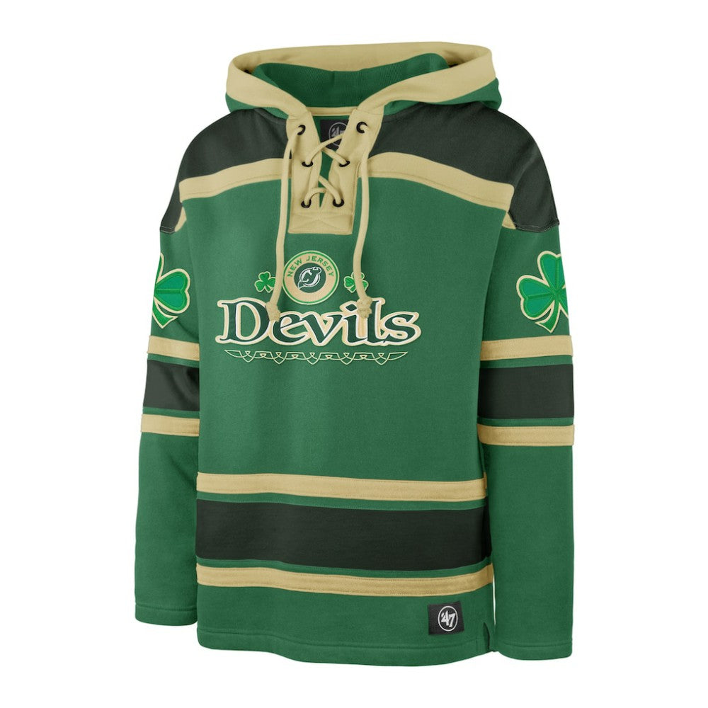 New Jersey Devils '47 St. Patrick's Day McLucky Superior Lacer Pullover Hoodie - Kelly Green | US 202856131