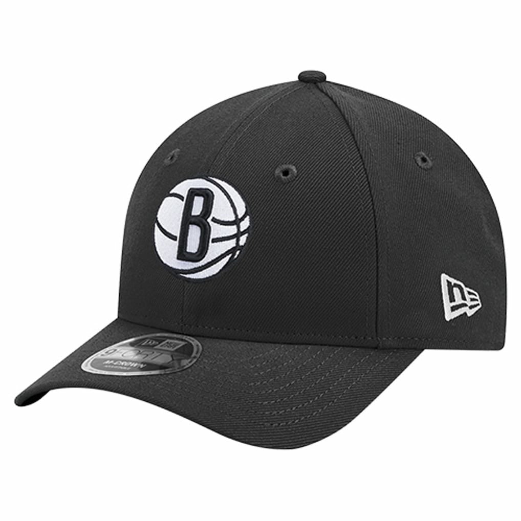 Brooklyn Nets 9FORTY Stock M-Crown Adjustable Hat Black - New Era