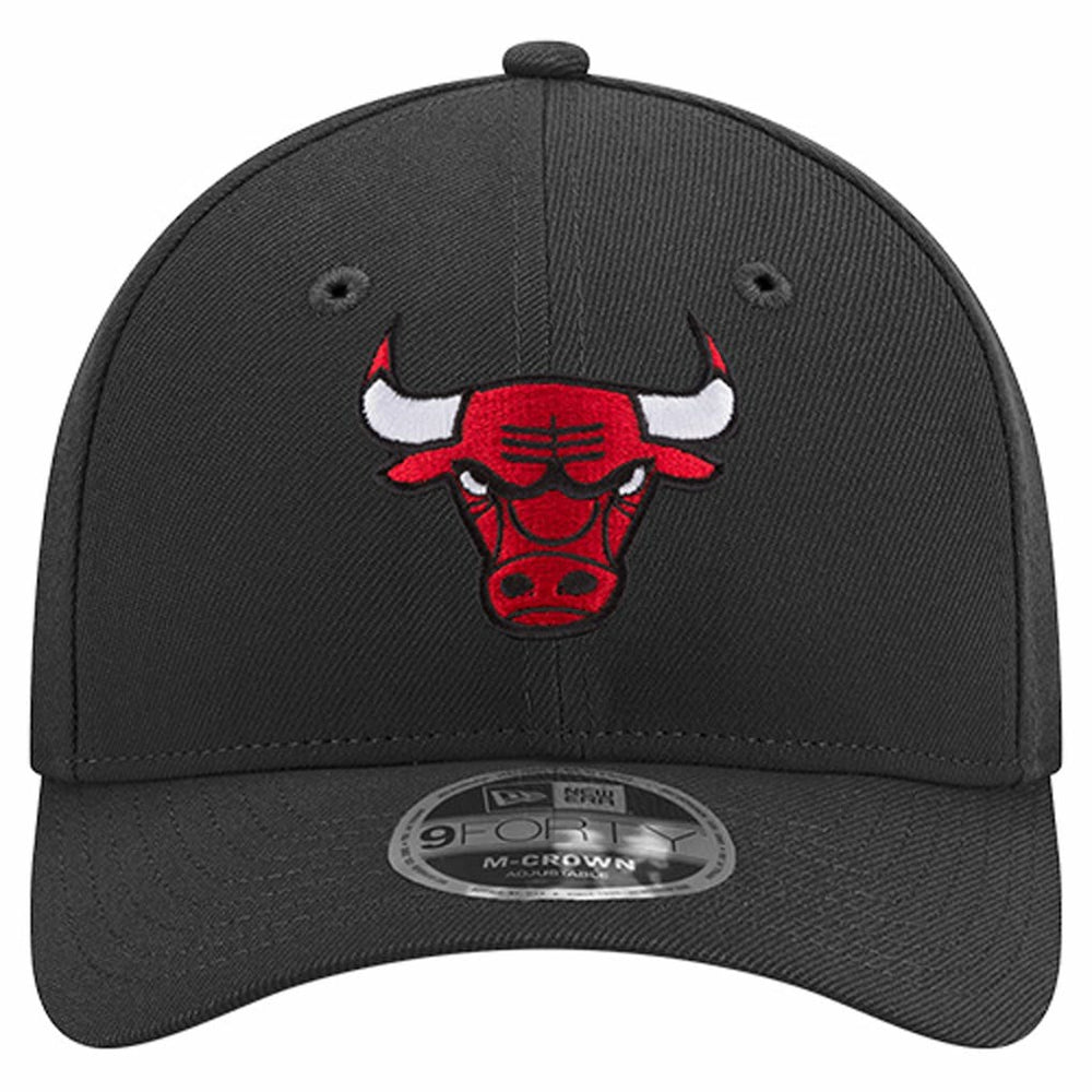 Chicago Bulls 9FORTY Stock M-Crown Adjustable Hat Black - New Era