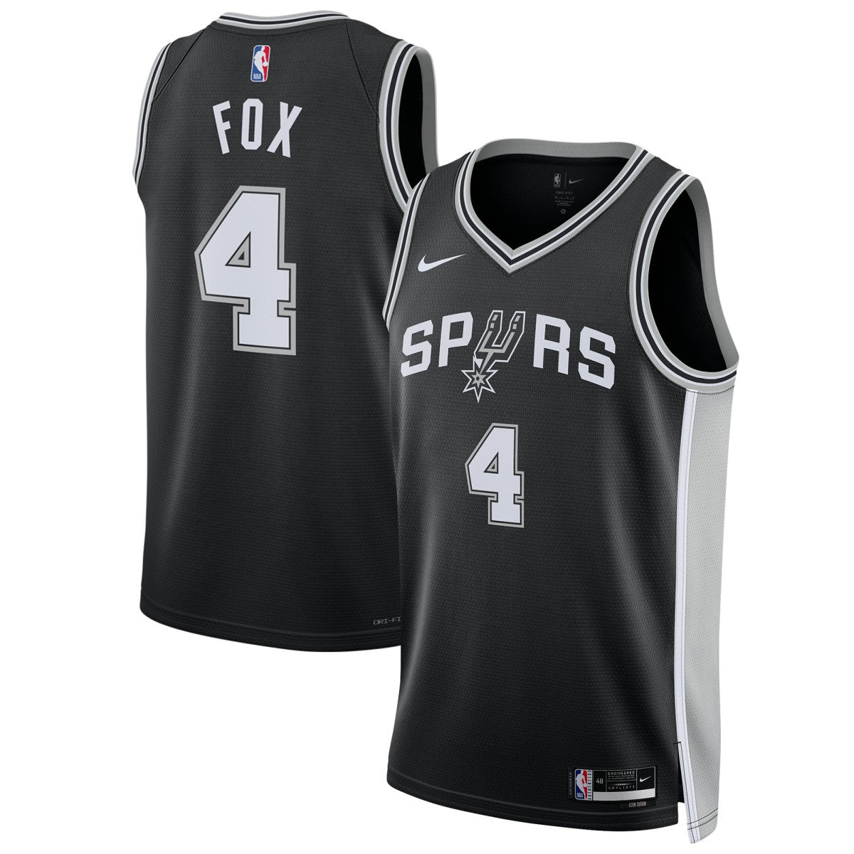 De'Aaron Fox San Antonio Spurs Unisex Swingman Player Jersey Icon Edition Black - Nike