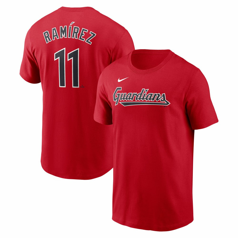 Jose Ramirez Cleveland Guardians Nike Fuse Name & Number T-Shirt - Red T-shirts