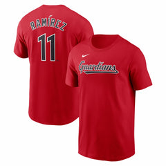 Jose Ramirez Cleveland Guardians Nike Fuse Name & Number T-Shirt - Red T-shirts