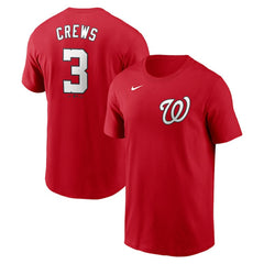 Dylan Crews Washington Nationals Nike Fuse Name & Number T-Shirt - Red T-shirts