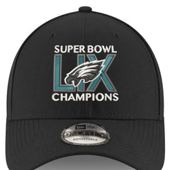 Philadelphia Eagles New Era Super Bowl LIX Champions 9FORTY Adjustable Hat - Black Hats