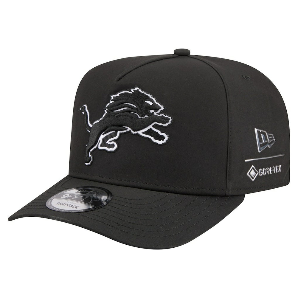 Detroit Lions New Era Gore-Tex A-Frame 9FIFTY Adjustable Hat - Black Hats