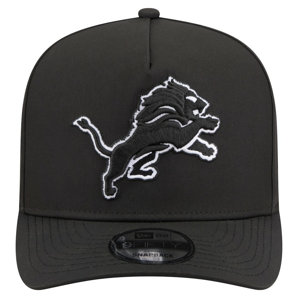 Detroit Lions New Era Gore-Tex A-Frame 9FIFTY Adjustable Hat - Black Hats