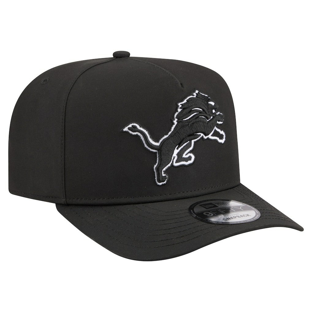 Detroit Lions New Era Gore-Tex A-Frame 9FIFTY Adjustable Hat - Black Hats