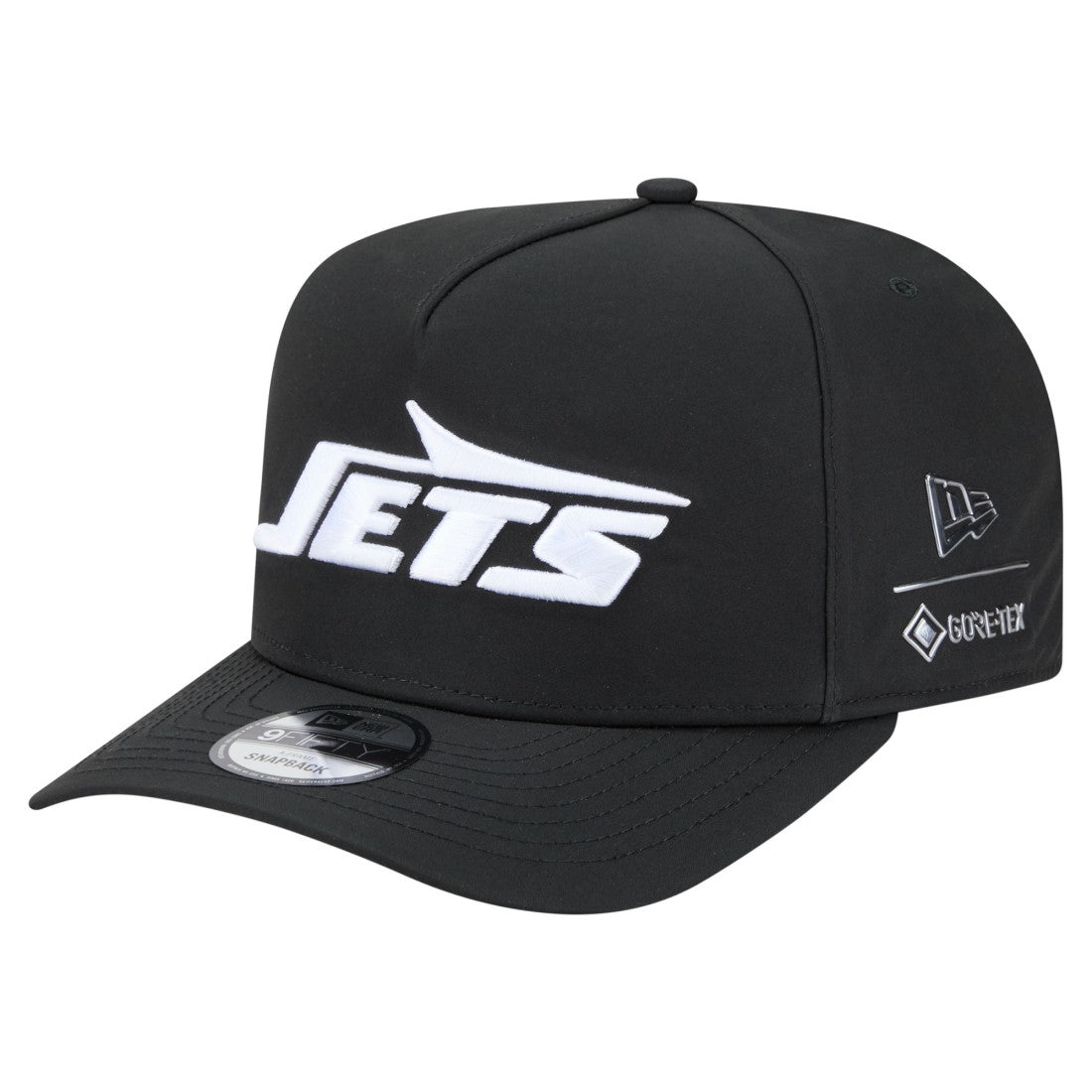 New York Jets New Era Gore-Tex A-Frame 9FIFTY Adjustable Hat - Black Hats