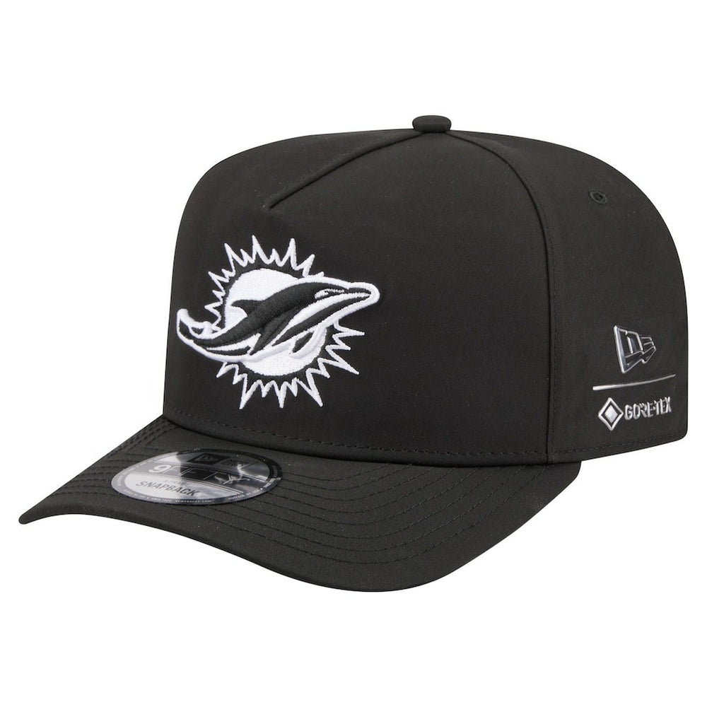 Miami Dolphins New Era Gore-Tex A-Frame 9FIFTY Adjustable Hat - Black Hats
