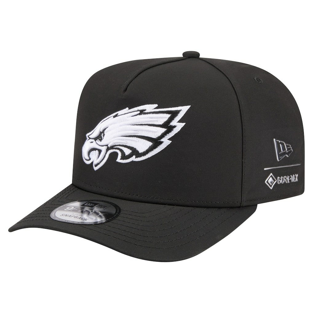 Philadelphia Eagles New Era Gore-Tex A-Frame 9FIFTY Adjustable Hat - Black Hats
