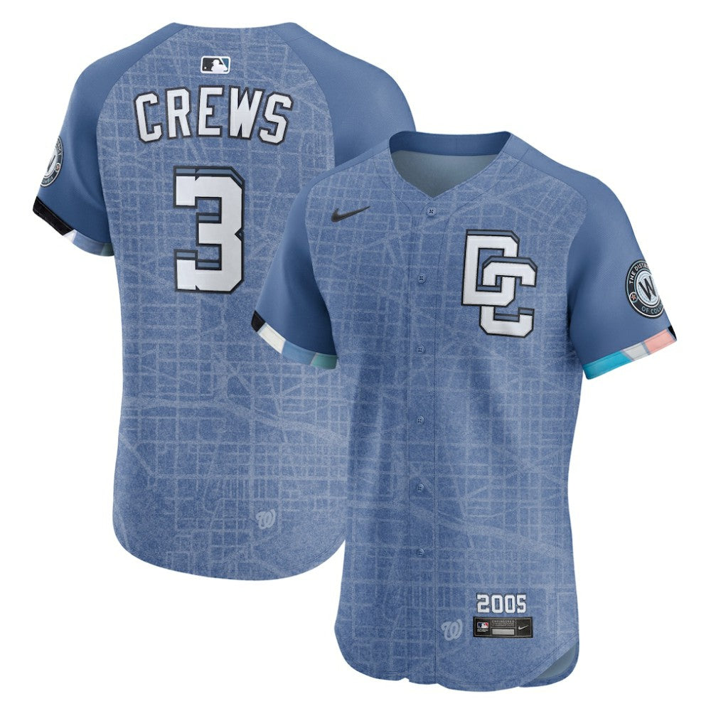 Dylan Crews Washington Nationals Nike 2025 City Connect Elite Player Jersey - Blue Jerseys