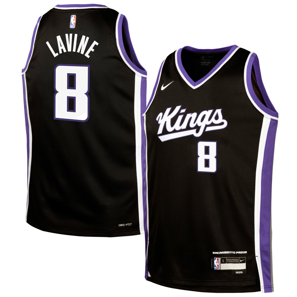 Zach LaVine Sacramento Kings Youth Swingman Jersey Icon Edition Black - Nike