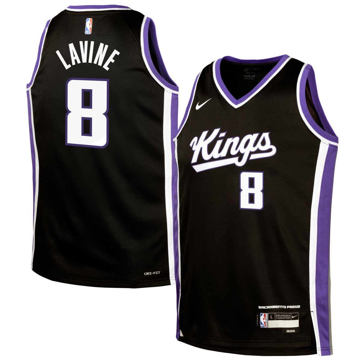Zach LaVine Sacramento Kings Youth Swingman Jersey Icon Edition Black - Nike