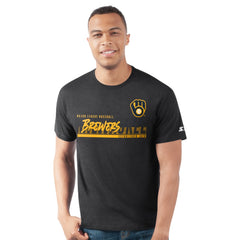 Milwaukee Brewers Starter Prime Time Team T-Shirt - Heather Black T-shirts