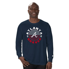 Atlanta Braves Starter Halftime Long Sleeve T-Shirt - Navy T-shirts