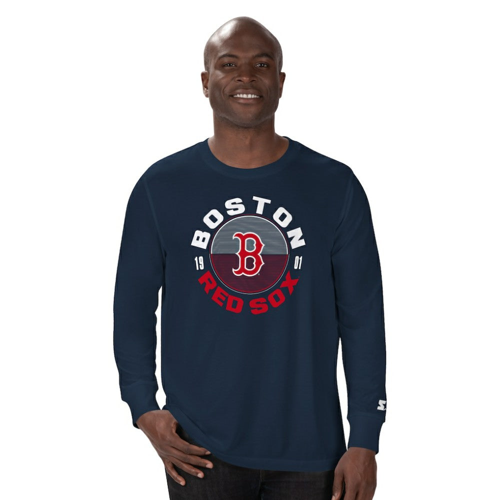Boston Red Sox Starter Halftime Long Sleeve T-Shirt - Navy T-shirts