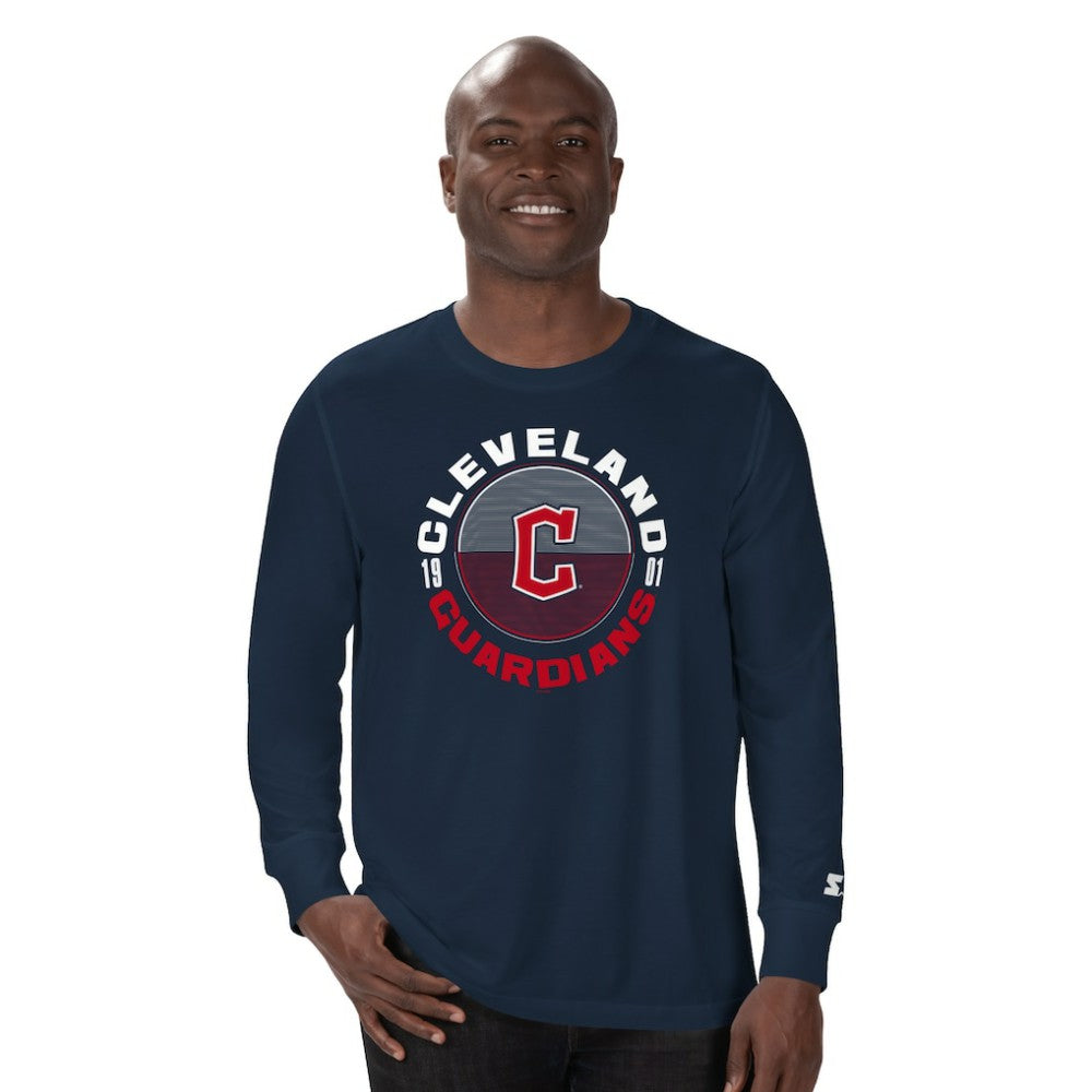 Cleveland Guardians Starter Halftime Long Sleeve T-Shirt - Navy T-shirts
