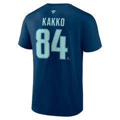 Kaapo Kakko Seattle Kraken Fanatics Authentic Stack Name & Number T-Shirt - Navy | US 202884330