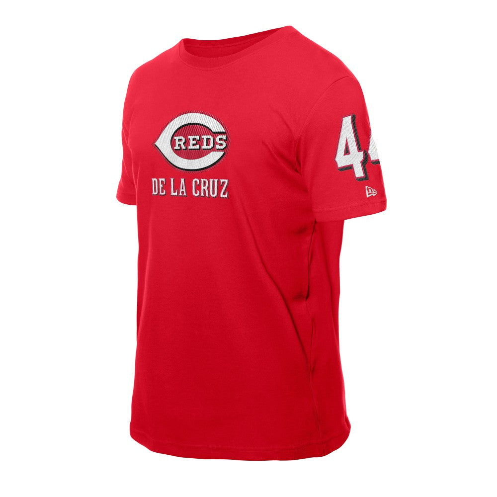 Elly De La Cruz Cincinnati Reds New Era Design Lab Name & Number T-Shirt - Red T-shirts
