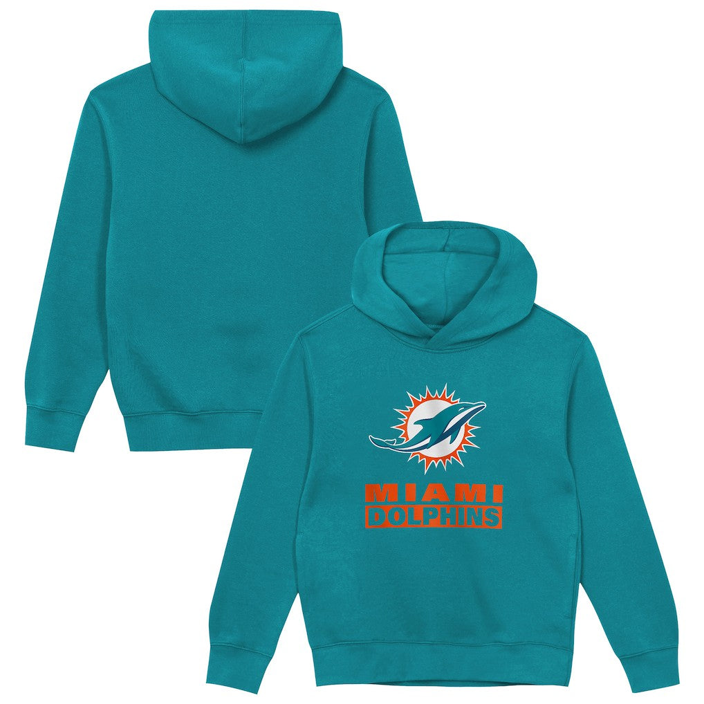 Miami Dolphins Outerstuff Preschool Back to Basics Hoodie - Aqua Hoodies