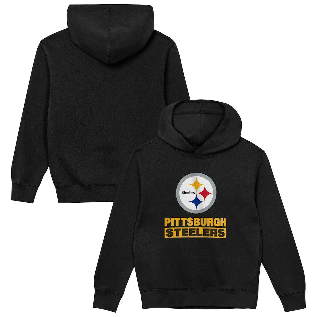 Pittsburgh Steelers Outerstuff Preschool Back to Basics Hoodie - Black Hoodies