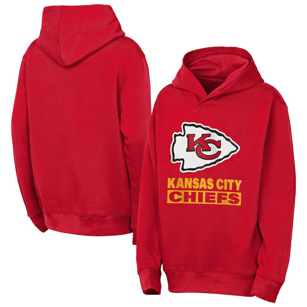 Kansas City Chiefs Outerstuff Youth Back to Basics Hoodie - Red Hoodies