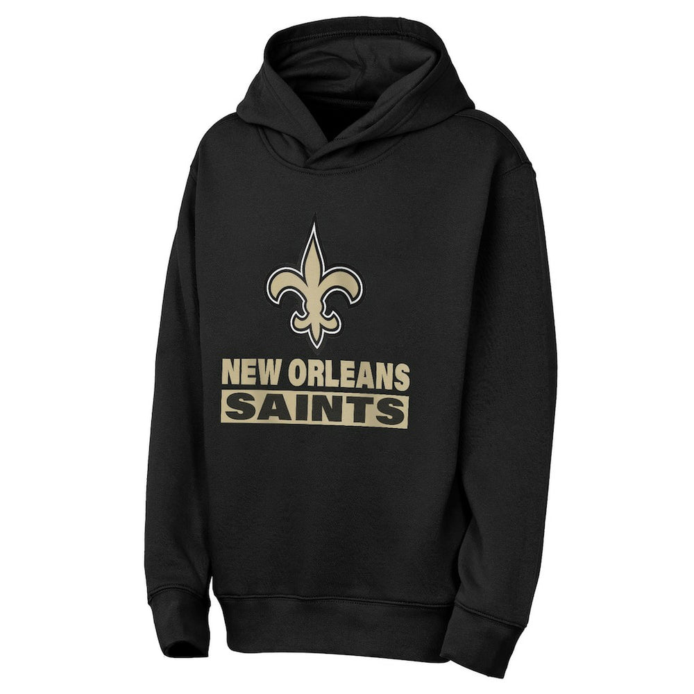 New Orleans Saints Outerstuff Youth Back to Basics Hoodie - Black Hoodies