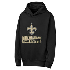 New Orleans Saints Outerstuff Youth Back to Basics Hoodie - Black Hoodies