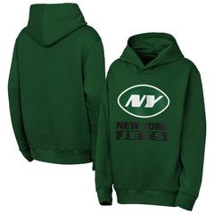 New York Jets Outerstuff Youth Back to Basics Hoodie - Green Hoodies
