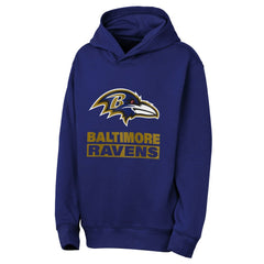 Baltimore Ravens Outerstuff Youth Back to Basics Hoodie - Purple Hoodies