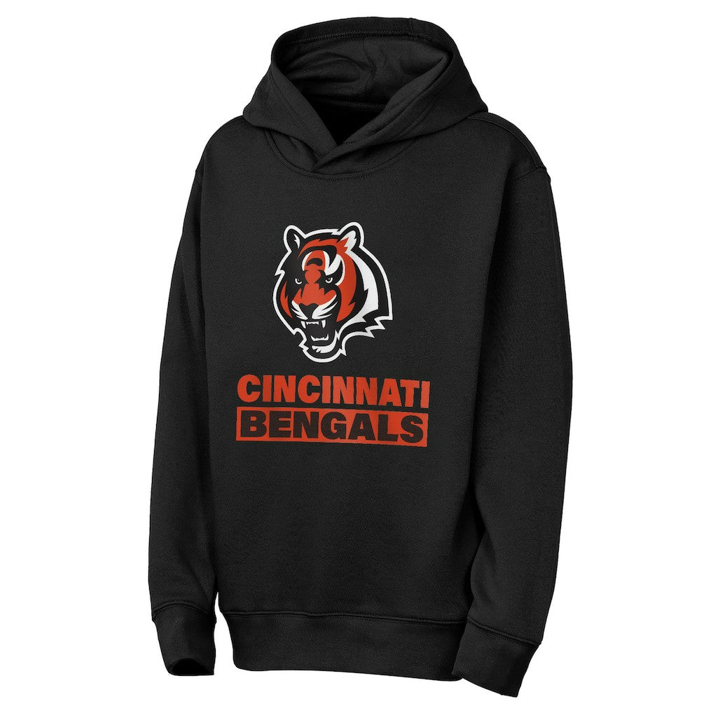 Cincinnati Bengals Outerstuff Youth Back to Basics Hoodie - Black Hoodies