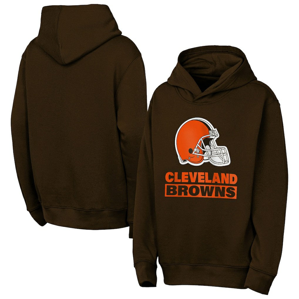 Cleveland Browns Outerstuff Youth Back to Basics Hoodie - Brown Hoodies