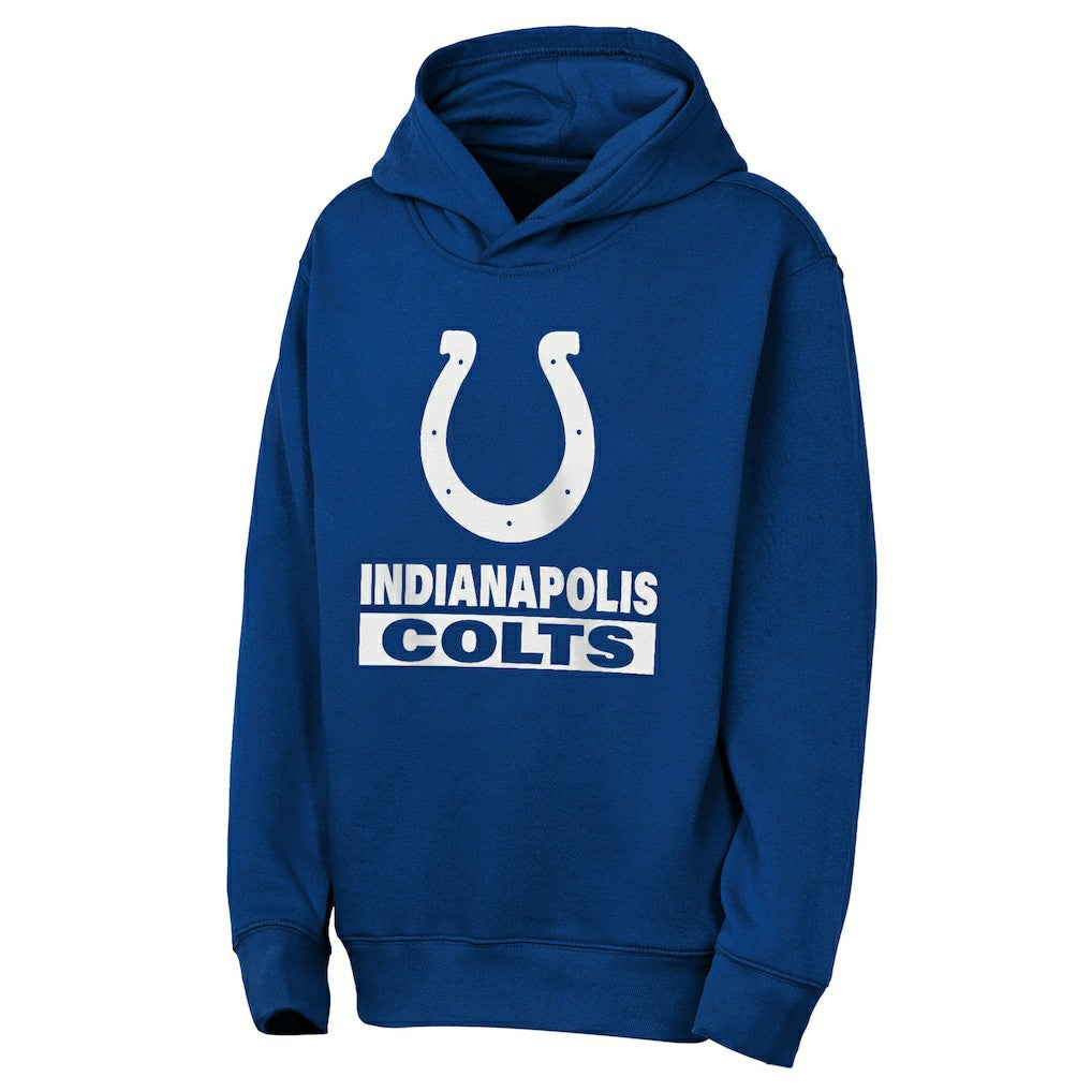 Indianapolis Colts Outerstuff Youth Back to Basics Hoodie - Royal Hoodies