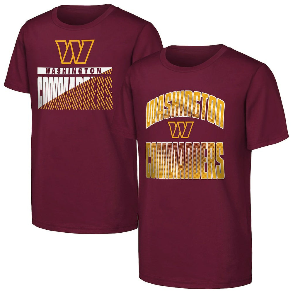 Washington Commanders Outerstuff Youth Never Quit 2-Pack T-Shirt Set - Burgundy T-shirts