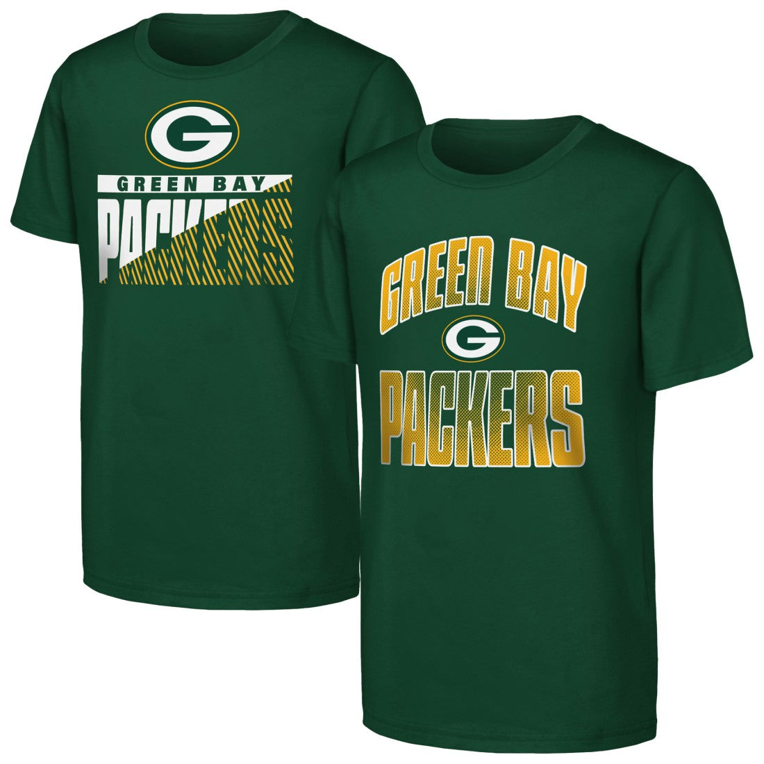 Green Bay Packers Outerstuff Youth Never Quit 2-Pack T-Shirt Set - Green T-shirts