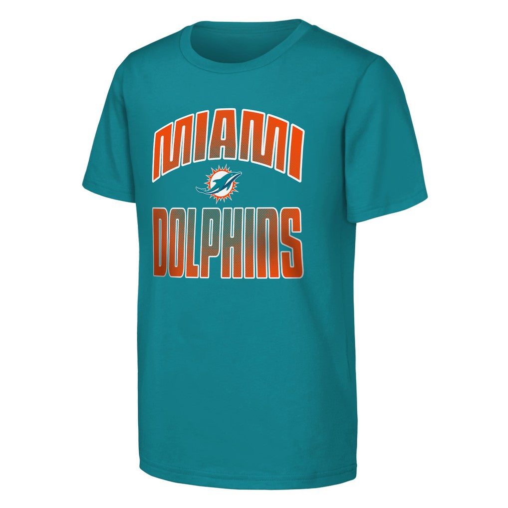 Miami Dolphins Outerstuff Youth Never Quit 2-Pack T-Shirt Set - Aqua T-shirts