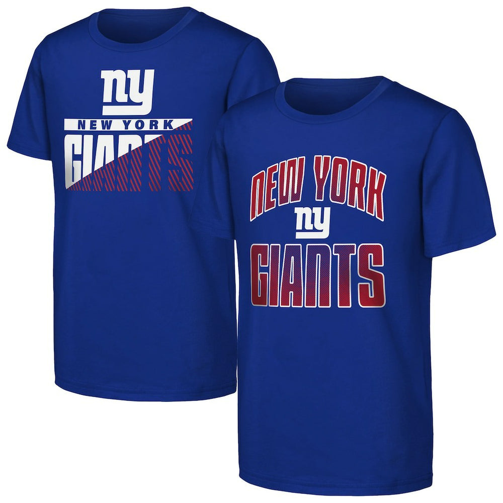 New York Giants Outerstuff Youth Never Quit 2-Pack T-Shirt Set - Royal T-shirts