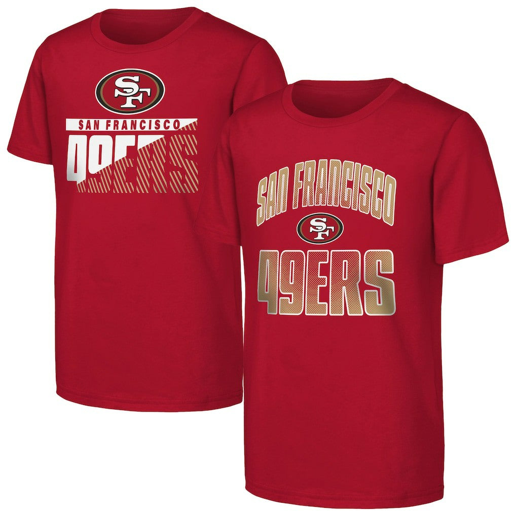 San Francisco 49ers Outerstuff Youth Never Quit 2-Pack T-Shirt Set - Scarlet T-shirts