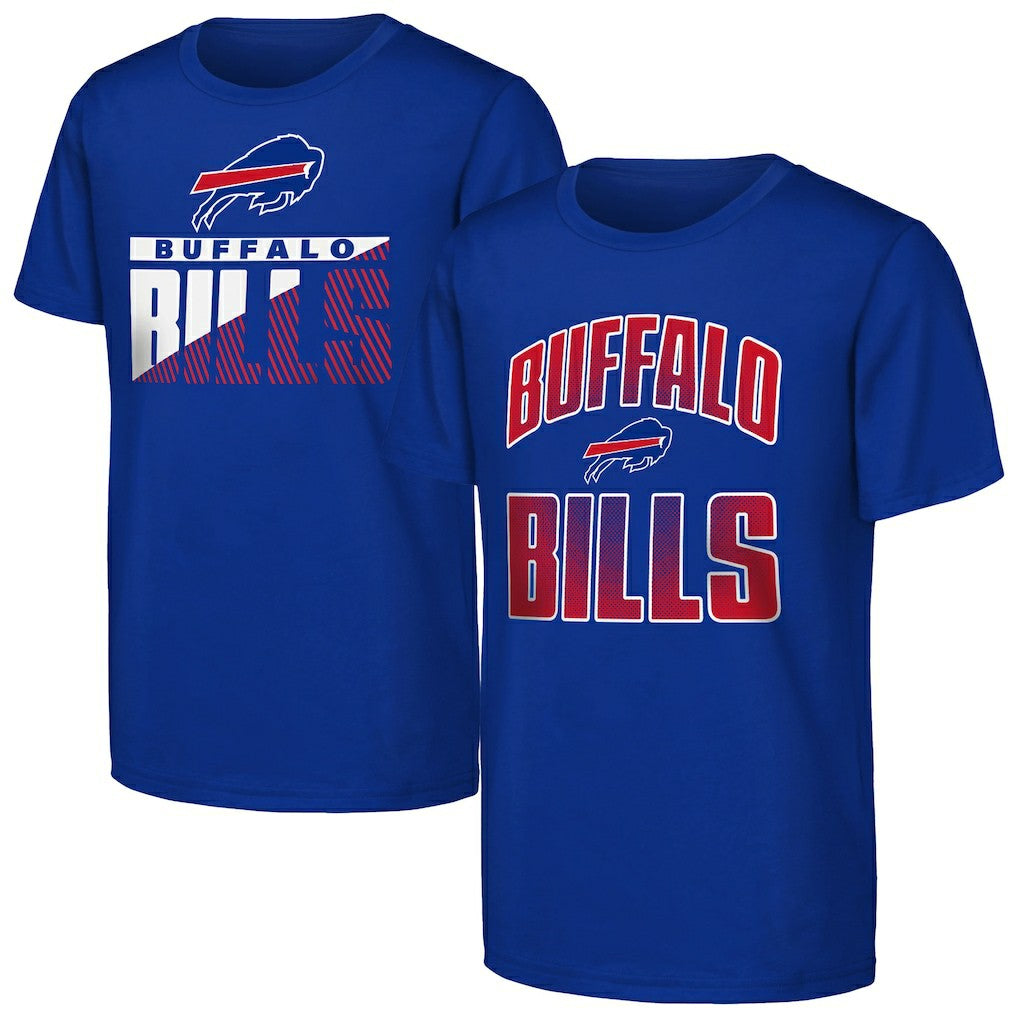 Buffalo Bills Outerstuff Youth Never Quit 2-Pack T-Shirt Set - Royal T-shirts