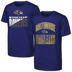 Baltimore Ravens Outerstuff Youth Never Quit 2-Pack T-Shirt Set - Purple T-shirts