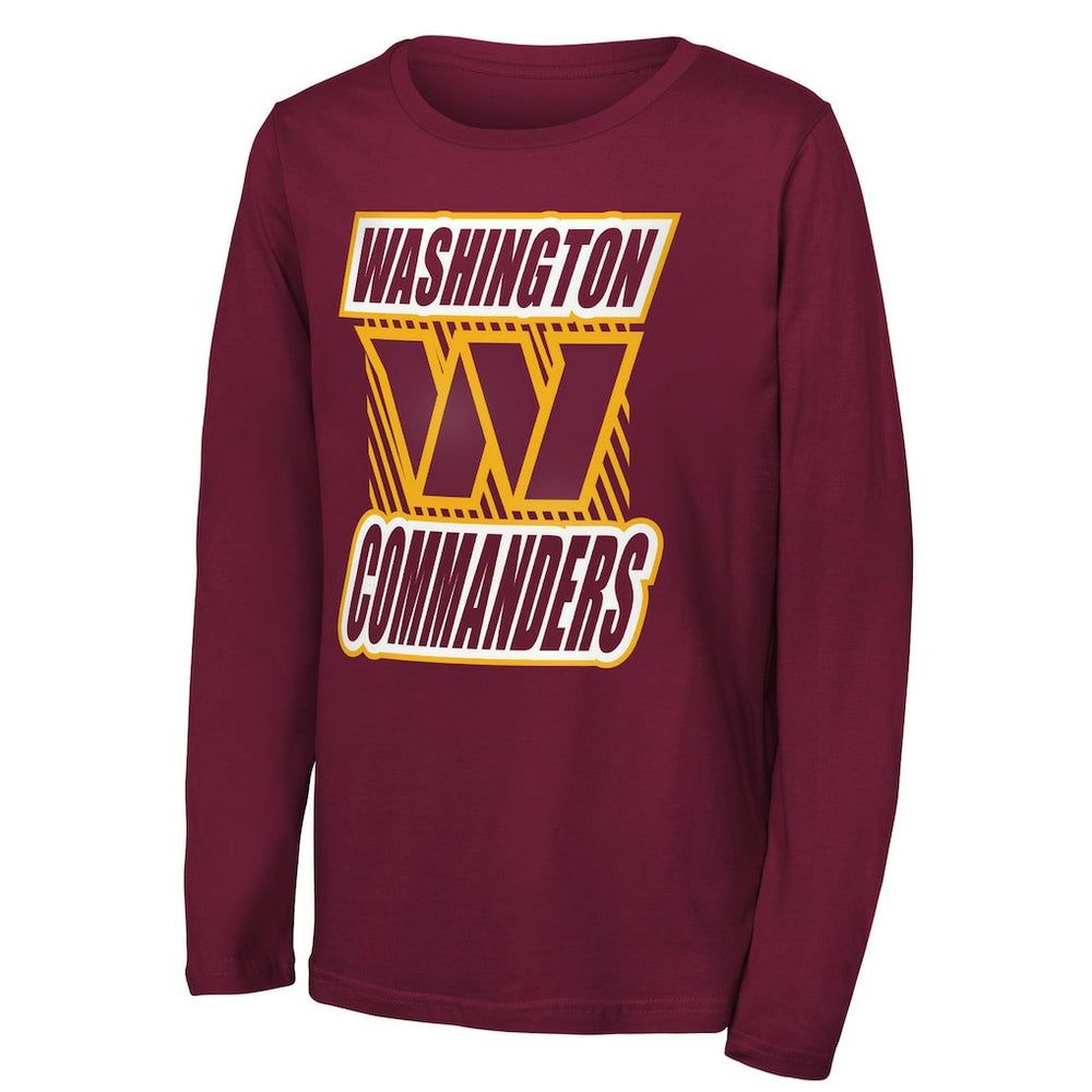 Washington Commanders Outerstuff Youth Never Settle Long Sleeve T-Shirt - Burgundy T-shirts